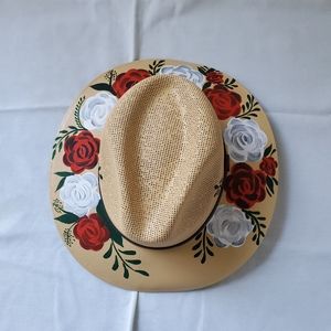 Handpainted Roses Rancher Hat